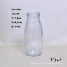 200ml Glass Milk Bottle 7.2 Oz Glass Dairy Yogurt Bottle Fresh Milk Glass Bottle